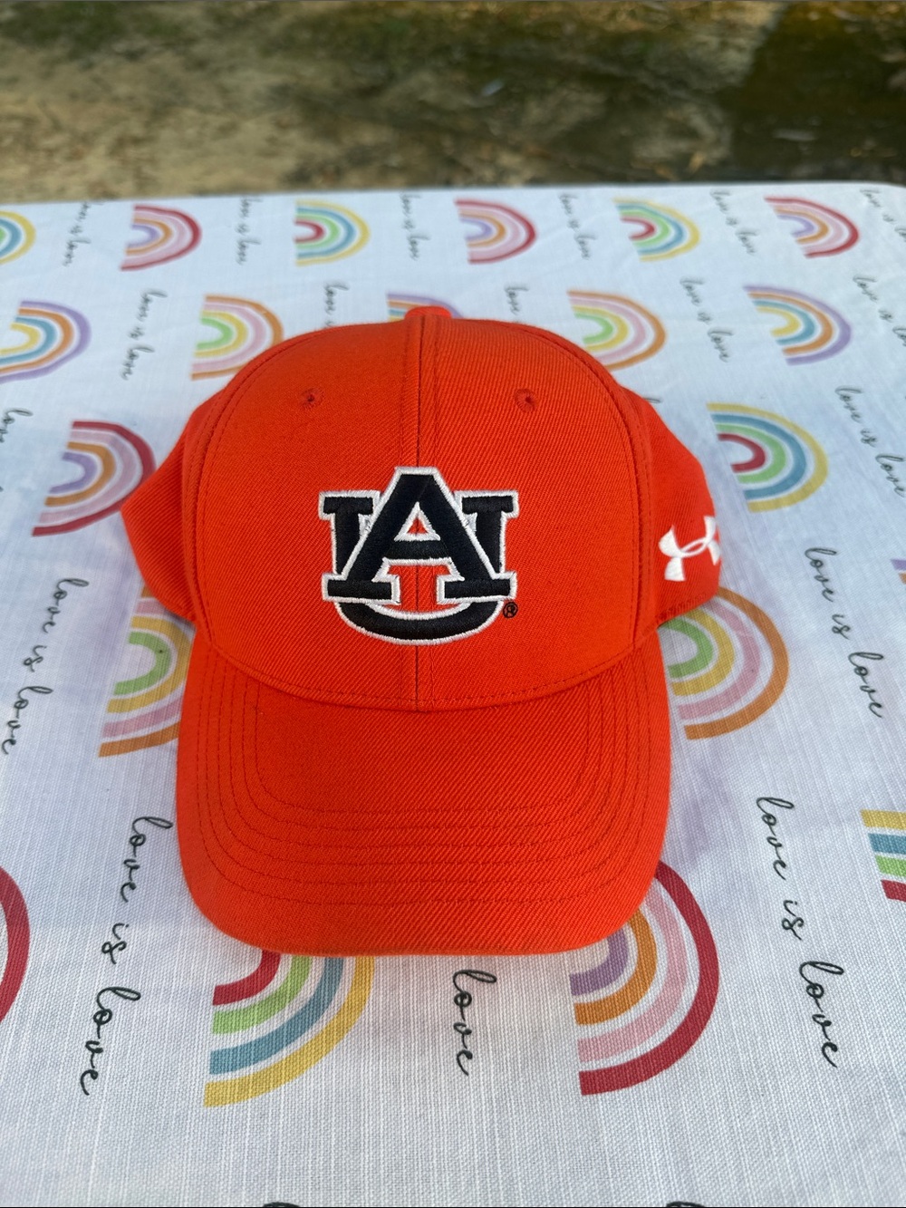 Under Armour Orange Auburn AU Logo Baseball Cap